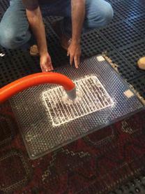 Extracting water out of Oriental Rug